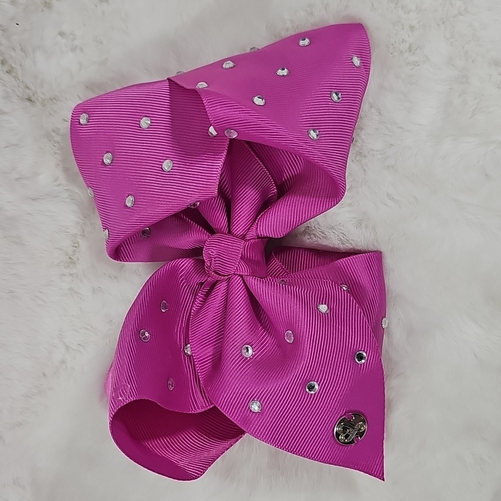JoJo Siwa Pink Bow With Rhinestones 7" x 4"